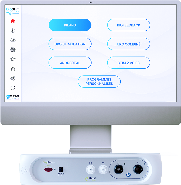 Dispositif biostim plus écran présentés de face