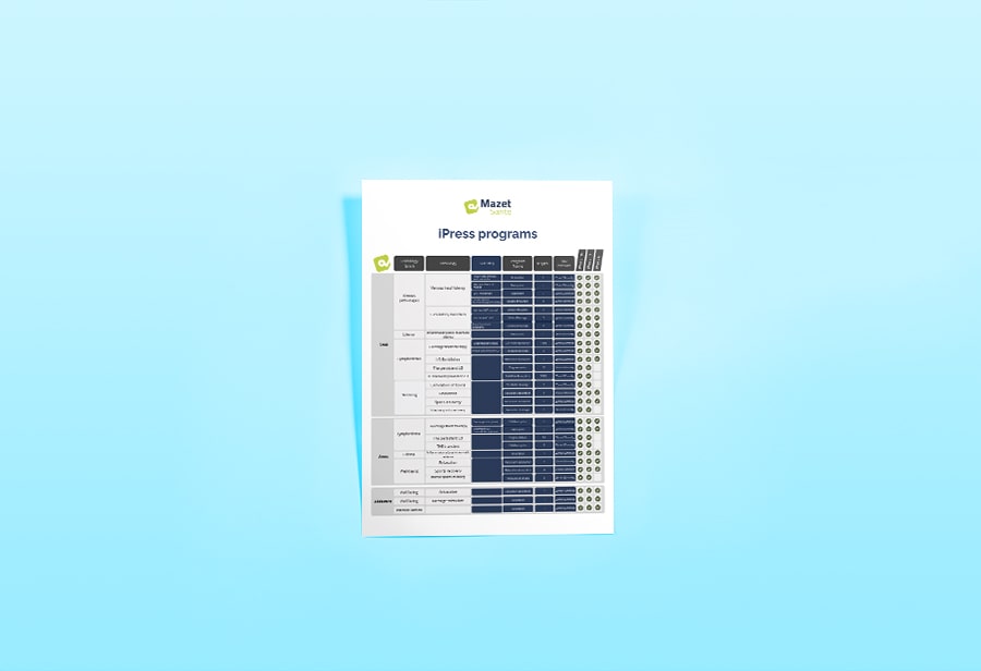 Download iPress programs for customized pressotherapy sessions