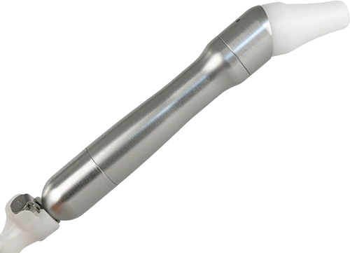 Stylet ergonomique du b-Lift+ de Mazet Santé : changement rapide des têtes, modes intermittent manuel et automatique contrôlables par pression du doigt